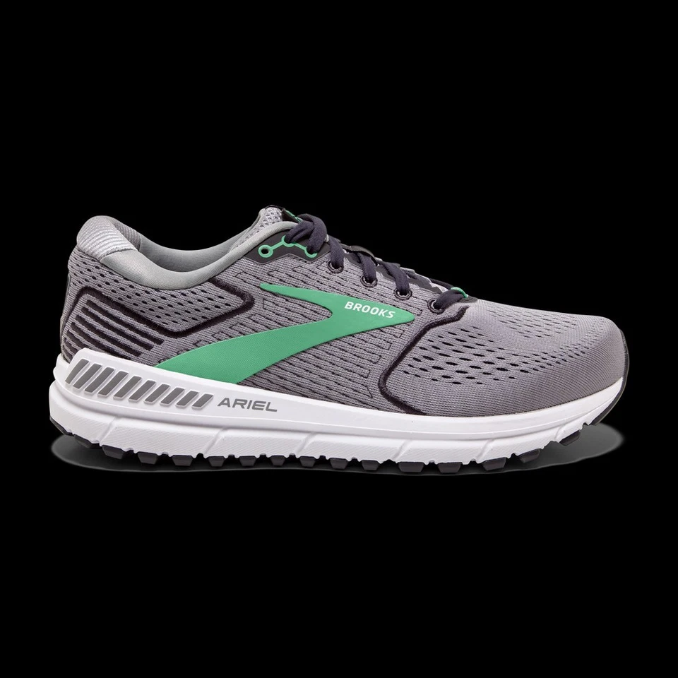 Zapatos para correr Brooks Ariel 20 para mujer talla 7 aleación/perla ennegrecida/verde ancho/D Foto 3 de 4