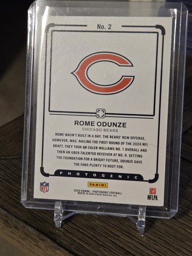 2024 Photogenic Rome Odunze Draft Snapshots Red /49 - Picture 2 of 2