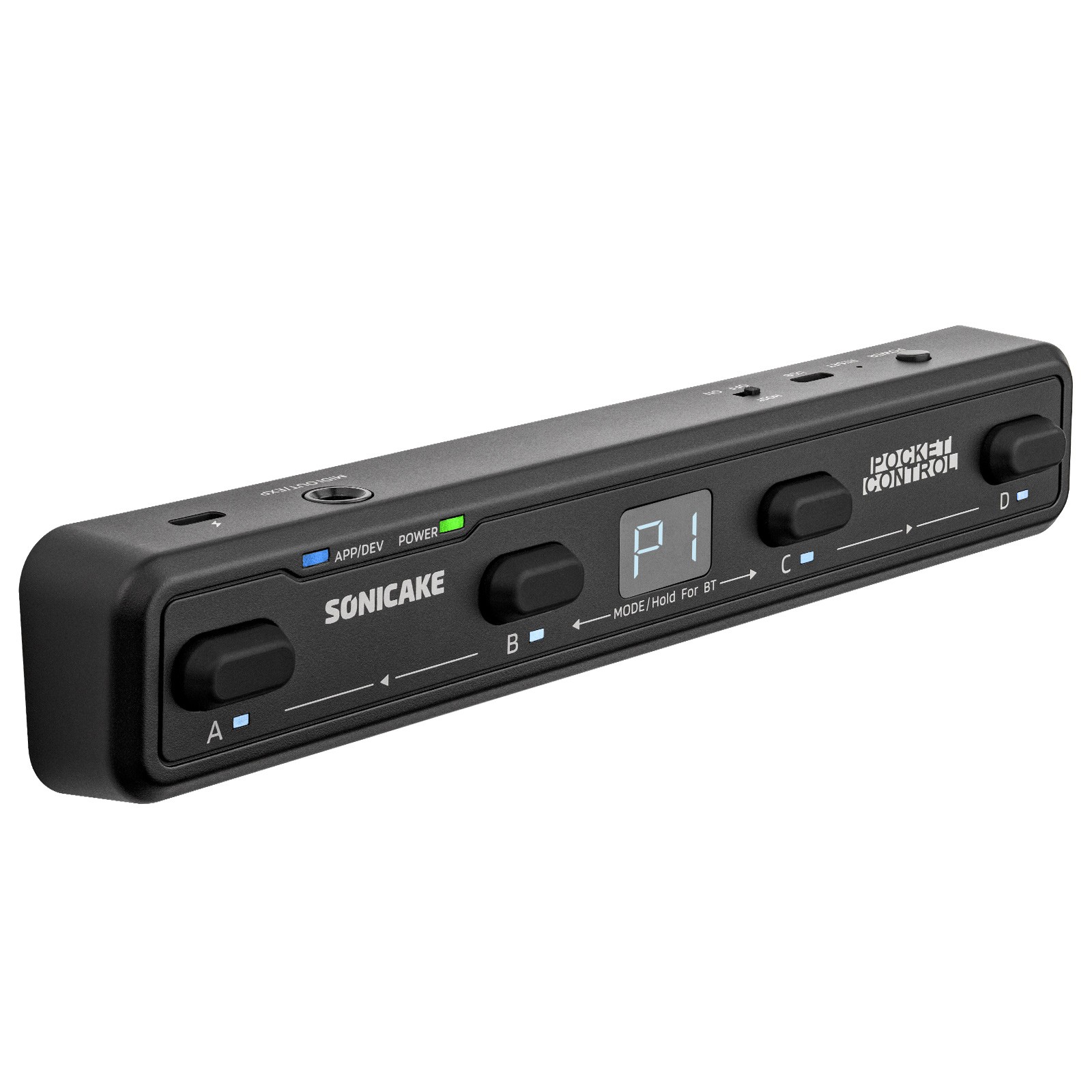 Sonicake Pocket Control Wireless MIDI Controller - 4 Programmable Footswitches