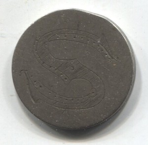 Shield Nickel Love Token Engraved with letter S circa 1866-1883 See Scans