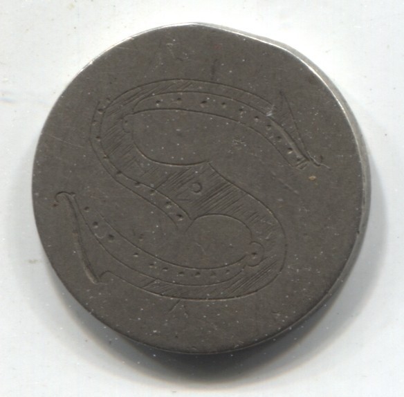 Shield Nickel Love Token Engraved with letter S circa 1866-1883 See Scans