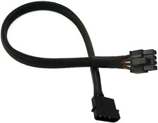 Molex IDE 4 Pin Male to PCIe 8 6 2 Pin Male Converter Adapter Power Cable 16...