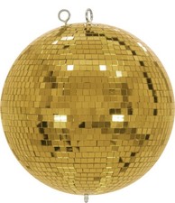 B-WARE Eurolite Spiegelkugel 30 cm Gold Discokugel Sicherungsöse DJ Bühne Profi