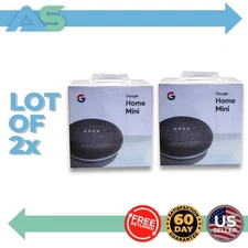 2 Lot Google Home Mini Smart Speaker with Google Assistant - Chalk (GA00210-US)