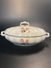 RARE Antique/Vintage Bridgwood & Son England Porcelain Oval Lidded Serving Dish