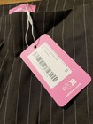 NEW with Tags Edikted Dark Brown Kerie Pinstripe Low Rise Wide Leg Trousers — photo 2