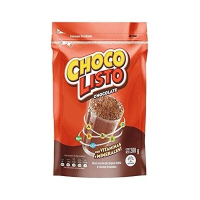 Chocolate Choco Listo Instant Powder Drink Mix 200 gr From Colombia