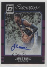 2016 Panini Donruss Optic Signature Series Purple Prizm James Ennis #7 Auto 1s6