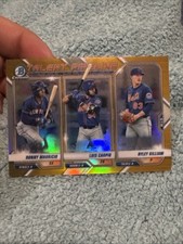 2021 Bowman Chrome Talent Pipeline GOLD NY METS Mauricio, Carpio, Gilliam /50