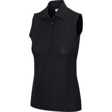 NEW Greg Norman Women's ML75 Freedom Sleeveless Polo - Black - XS