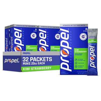 Propel Electrolyte Powder Drink Mix, Kiwi Strawberry, (32 Strawberry
