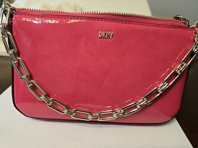 DKNY BRYANT PARK DEMI BAG - CROSSBODY - SHOULDER BAG - Pink Shiny Purse Small
