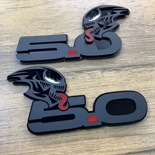 Venomous Badges Emblem Red Dot for 5.0 Fender Venom Angry Agressive Coyote Black