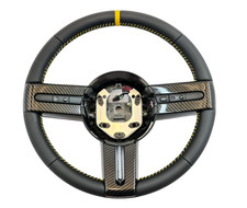 FORD MUSTANG 2005-2009 SHELBY GT500 LEDER-NAPPA-LENKRAD CARBON & GELB