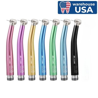 Dental High Speed Handpiece NSK Style Air Turbine 2/4 Hole Push Button Light Blu