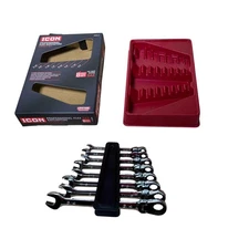 ICON WRFS-8 8-Piece Professional Flex-Head SAE Ratcheting Combination Wrench Set