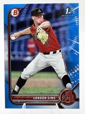 2022 Bowman Draft - Landon Sims #BD-72 Blue /150 (RC)