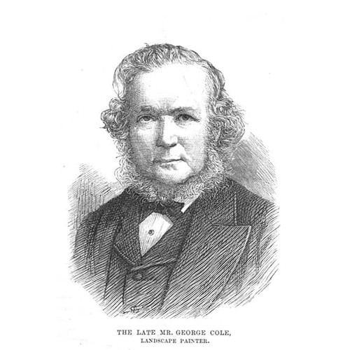 George Cole Landscape Painter - Antique Print 1883