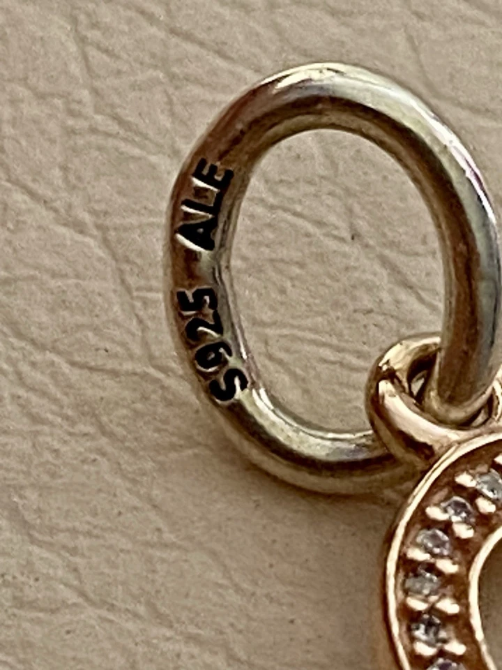 Pandora 14K Rose Gold Symbol of Luck Horseshoe Dangle with Zirconia - 791356CZ - Image 4 of 4