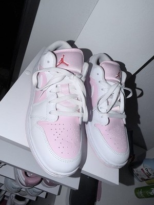 Jordan Air Jordan 1 Low Unisex Sneaker Leder Weiß/Rosa EU 38 553560-608