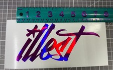 Illest Decal Laptop Car Window Sticker Fuchsia Purple Pink Oil Slick