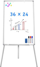 Easel Whiteboard - Magnetic Portable Dry Erase 36 X 24 Tripod Height Adjustable,