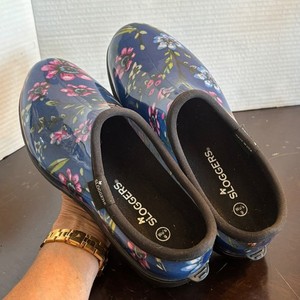 Sloggers Women's Waterproof Garden Clogs Floral Print Size 9 Gardener Shoes