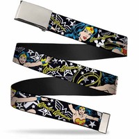 `Blank Chrome 1.25`` Buckle - Wonder Woman/StarsáBlack/White (Us Import) ACC NEU