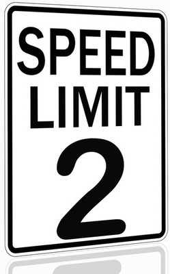 Vintage Speed Limit Sign, Birthday Party Decor, 8x12 Inch, White