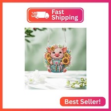 Tontut Pig Sunflower Diamond Art Painting Kits Hanging Decoration,5D Diamond Art