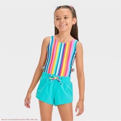 Girls' Playa Striped One Piece Swimsuit Set - Cat & Jack S *SEE DEAL!!!*
