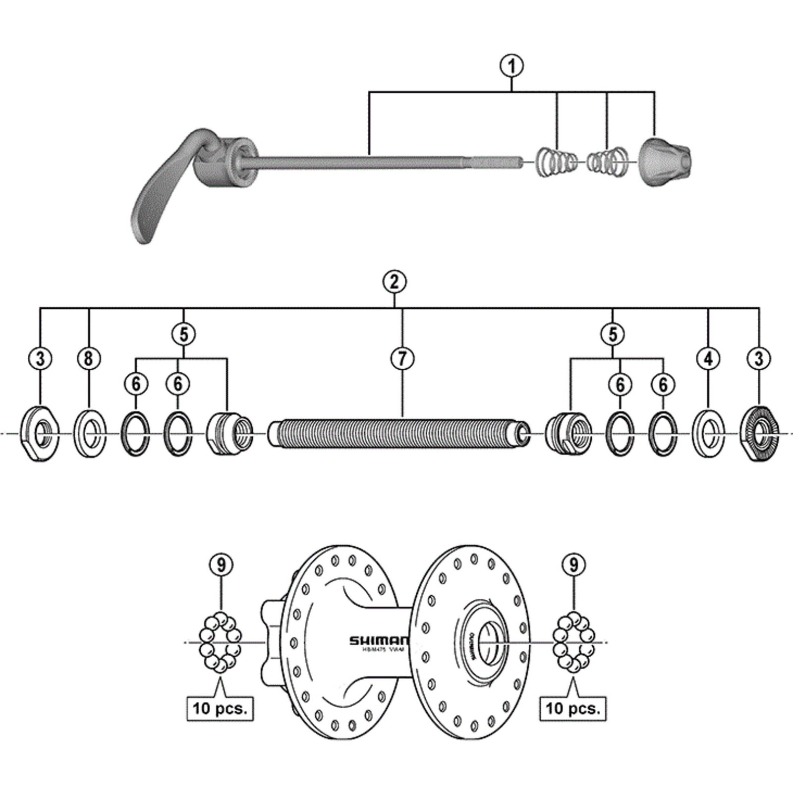 Shimano Spares HB-M495 cone and seal ring