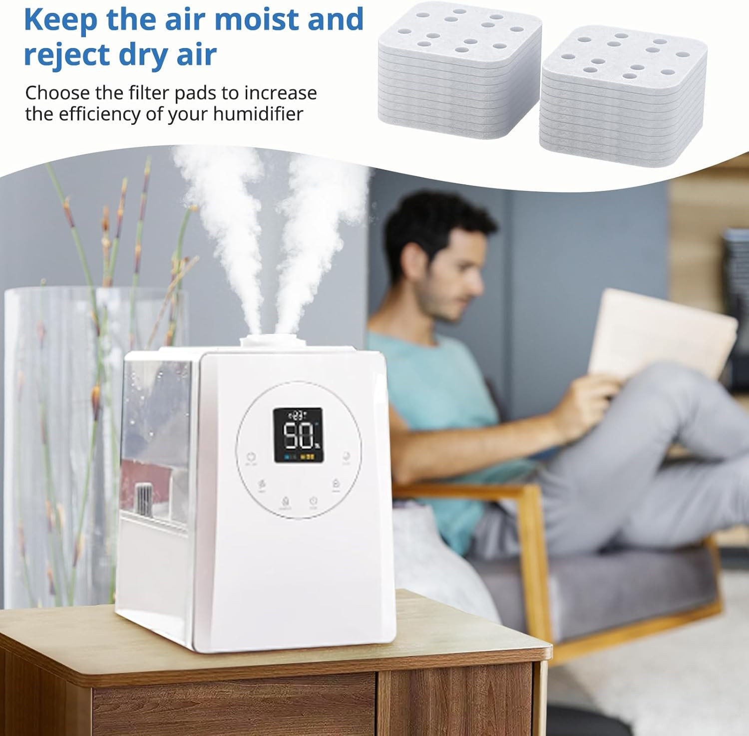 Humidifier Mineral Absorption Pad 20 Pack Replacement Filter Compatible with LE