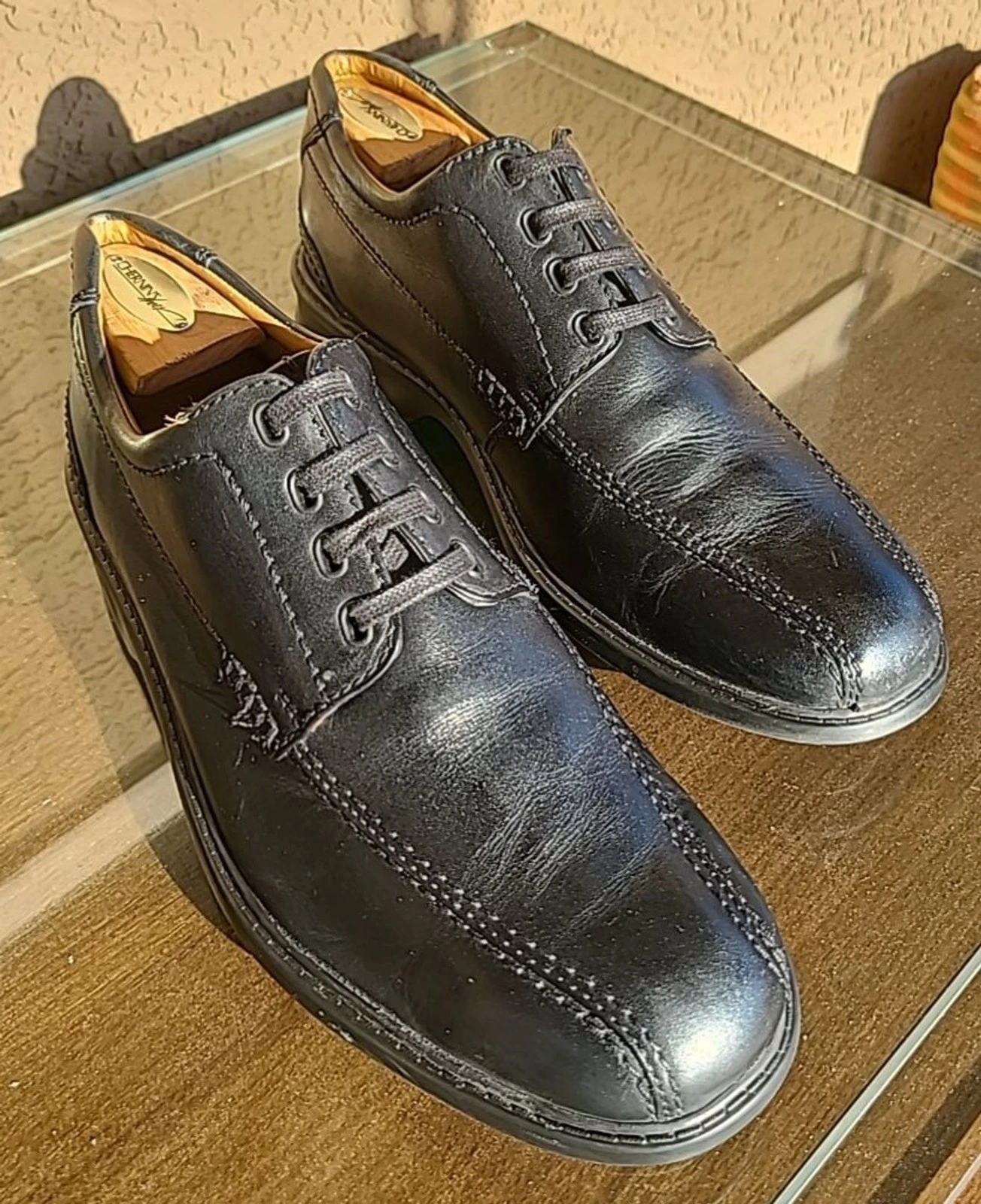 Clarks Colson Over Leather Oxfords Mens 10 Shoes Casual Comfort Support Preppy