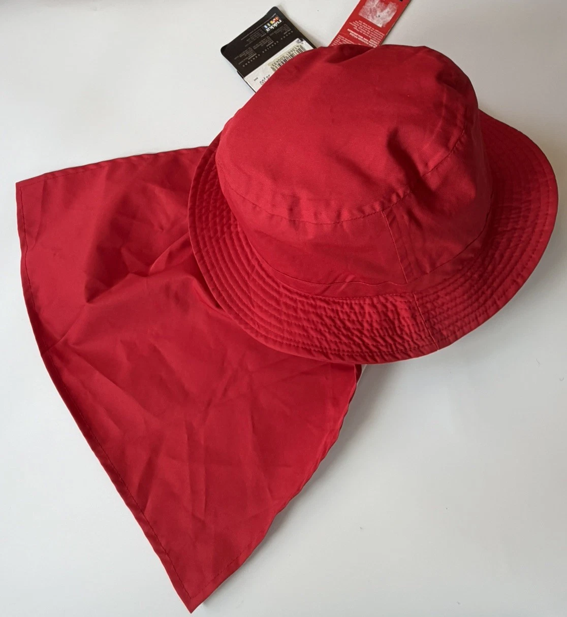 Rukka Sun Hat Traveller Hiking Golf Camping Size Medium Hideaway Neck Cape Red
