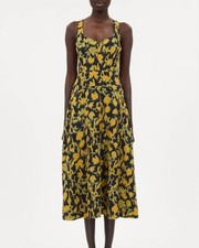 Ulla Johnson Vivi Sweetheart Neckline Midi Dress Tourmaline