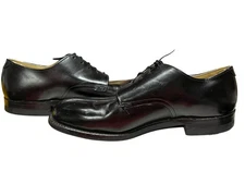 Mens 8 W Vtg 1981 Military Dress Shoes Black Leather O'Sullivan's International