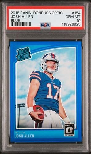 2018 Josh Allen Panini Donruss Optic Blue Prizm Rookie RC /149 PSA 10 Gem Mint 