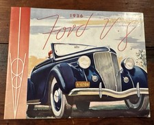 1936 Ford V-8 - Convertible Cabriolet Roadster Car Dealer Brochure 1936 Ford V-8 - Convertible Cabriolet Roadster Car Dealer Brochure