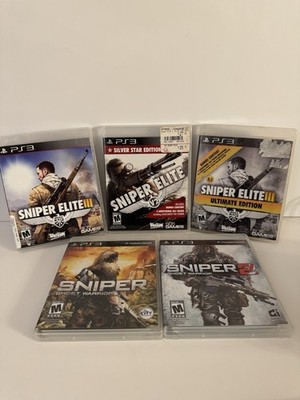PS3 Sniper Lot 5   Sniper Elite V2 Silver Star, Elite III, Ghost Warrior 1 & 2
