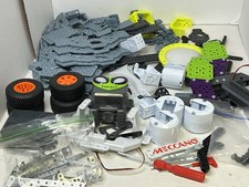 Large Lot Of Modern Meccano Plastic Parts From Various Sets Motor Wheels Tools