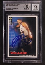 Rasheed Wallace Signed 1995-96 Collector's Choice #239 RC Rookie BGS 10