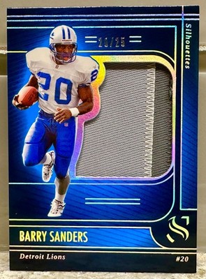 JERSEY NUMBER MATCH! 2025 Panini Silhouette Barry Sanders 20/25! PW JERSEY!
