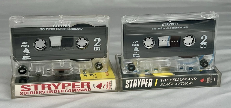 Stryper Cassette Lot Soldiers Under Command & Yellow and Black Attack TESTED - Image 3 of 4