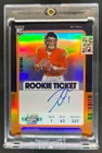 2021 Contenders Optic Justin Fields RC Blue Rookie Ticket Auto #7/25 Bears