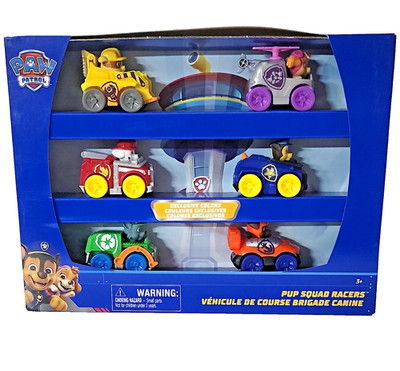 PAW Patrol Pup Squad Racers Exclusive Colors 6-Pack Multicolor Cars 3+