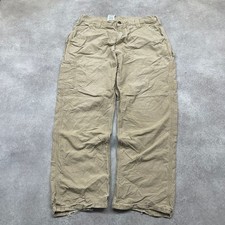 Carhartt Carpenter Trousers Mens 36" Relaxed Fit Workwear Cotton Pants, Beige