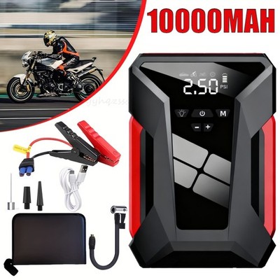10000mAh Auto KFZ Kompressor Luftpumpe Booster Powerbank Starthilfe Jump Starter