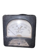 Vintage Triplett DC Milliamperes Panel Meter 0-250 mA Analog Gauge Model 327-T
