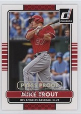 2015 Panini Donruss Press Proof Silver 26/199 Mike Trout #100